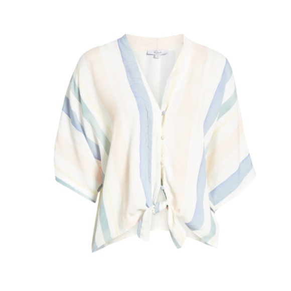 NWT Rails Thea Stripe Tie Hem Shirt - Picture 6 of 7